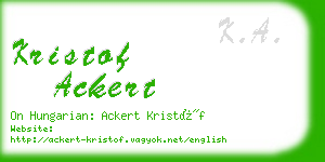 kristof ackert business card
